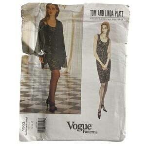 Vogue 1502 Sewing Pattern American Designer Tom & Linda Platt Jacket Dress 8-12